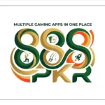 Official 888PKR logo featuring stylized green and gold 888 digits decorated with mini gaming icons and PKR text.