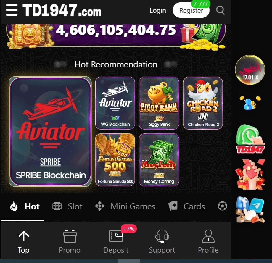 The home page screenshot of td1947 game